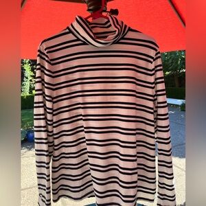 A Talbots classic Navy and cream striped T-neck.